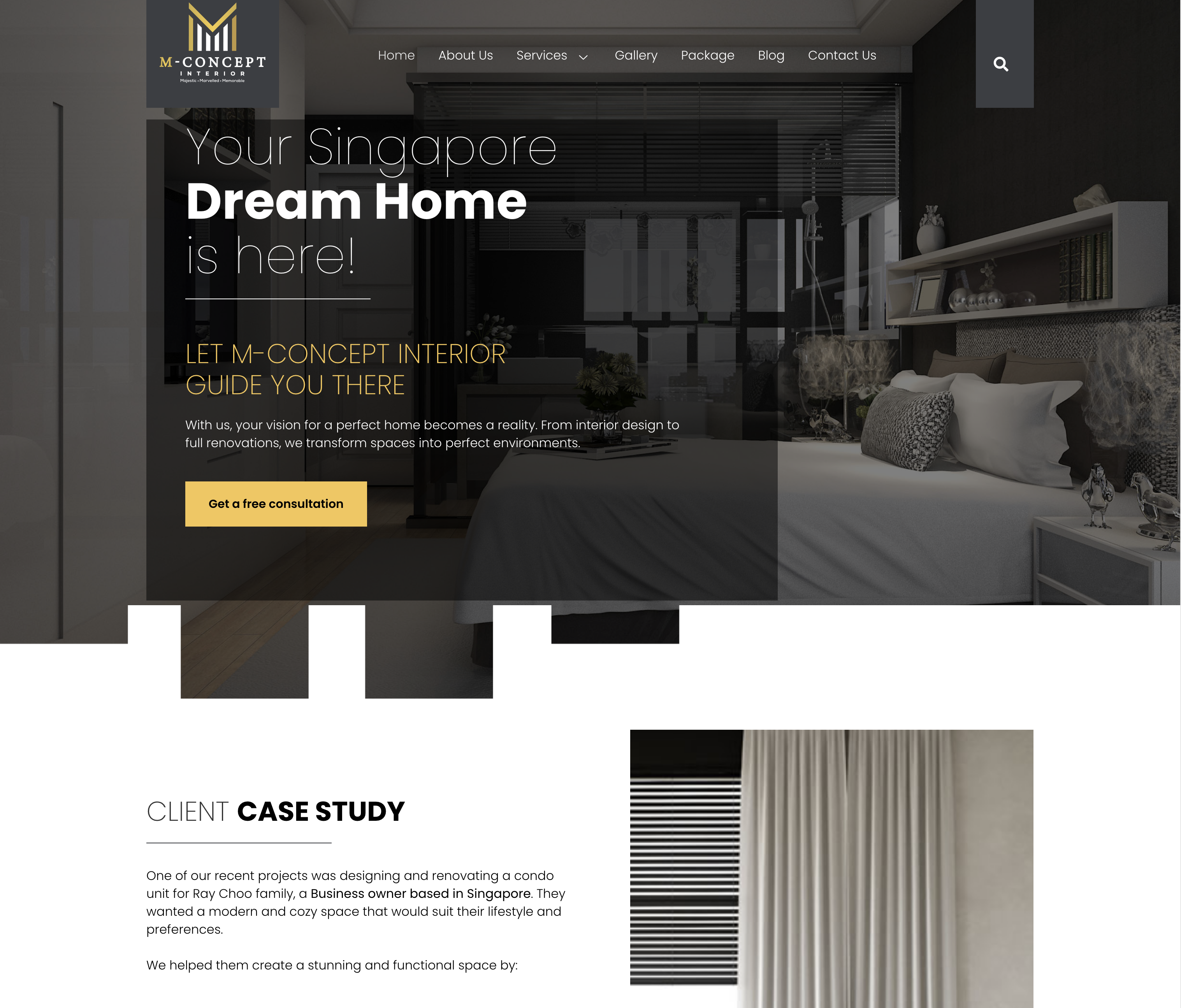 M-Concept interior Singapore website